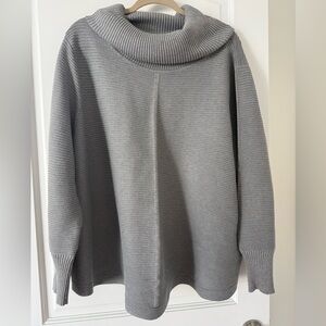 Cyrus Gray Ribbed Turtleneck Sweater Plus Size 3X